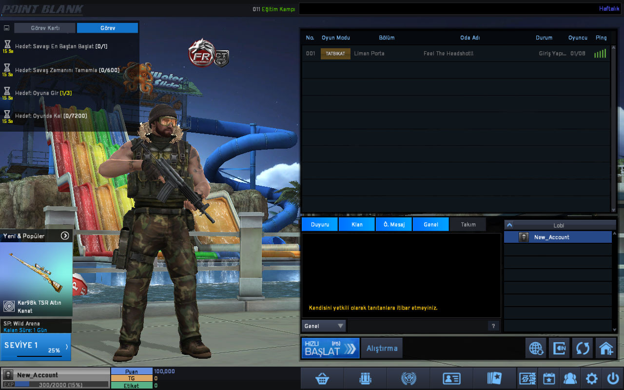 Game Login Screen and Starter Pack Check - Stage 1